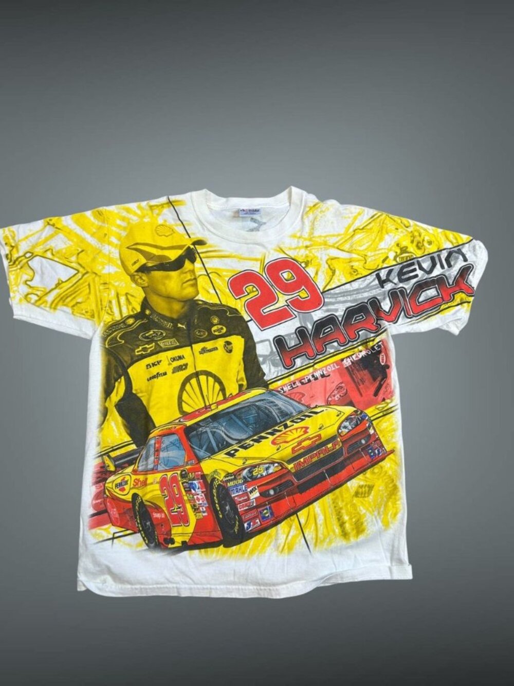 Chase Authentics Kevin Harvick #29 Nascar Shirt Y2K AOP Size L Pennzoil